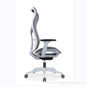 Nylon Mesh Office Chair White Color Portable Adjustable